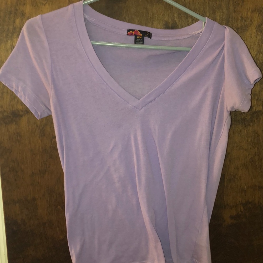 Purple vneck tshirt